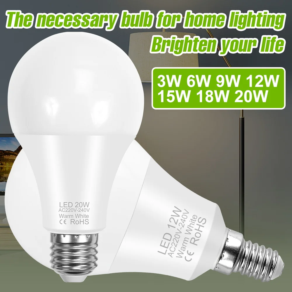 20W LED E27/E26 Light Bulb E14 Ceiling Lamp AC220V Chandelier Bulbs Energy Saving For Home Storage Balcony Bedroom Soft Lighting
20W LED E27/E26 Light Bulb E14 Ceiling Lamp AC220V Chandelier Bulbs Energy Saving For Home Storage Balcony Bedroom Soft Lighting