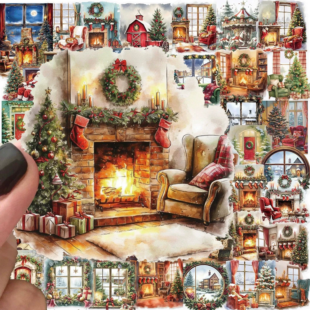 10/30/50pcs Transparent Retro Christmas Scene Stickers Aesthetic Cartoon Decals DIY Notebook Guitar Laptop Graffiti Sticker Pack
10/30/50pcs Transparent Retro Christmas Scene Stickers Aesthetic Cartoon Decals DIY Notebook Guitar Laptop Graffiti Sticker Pack