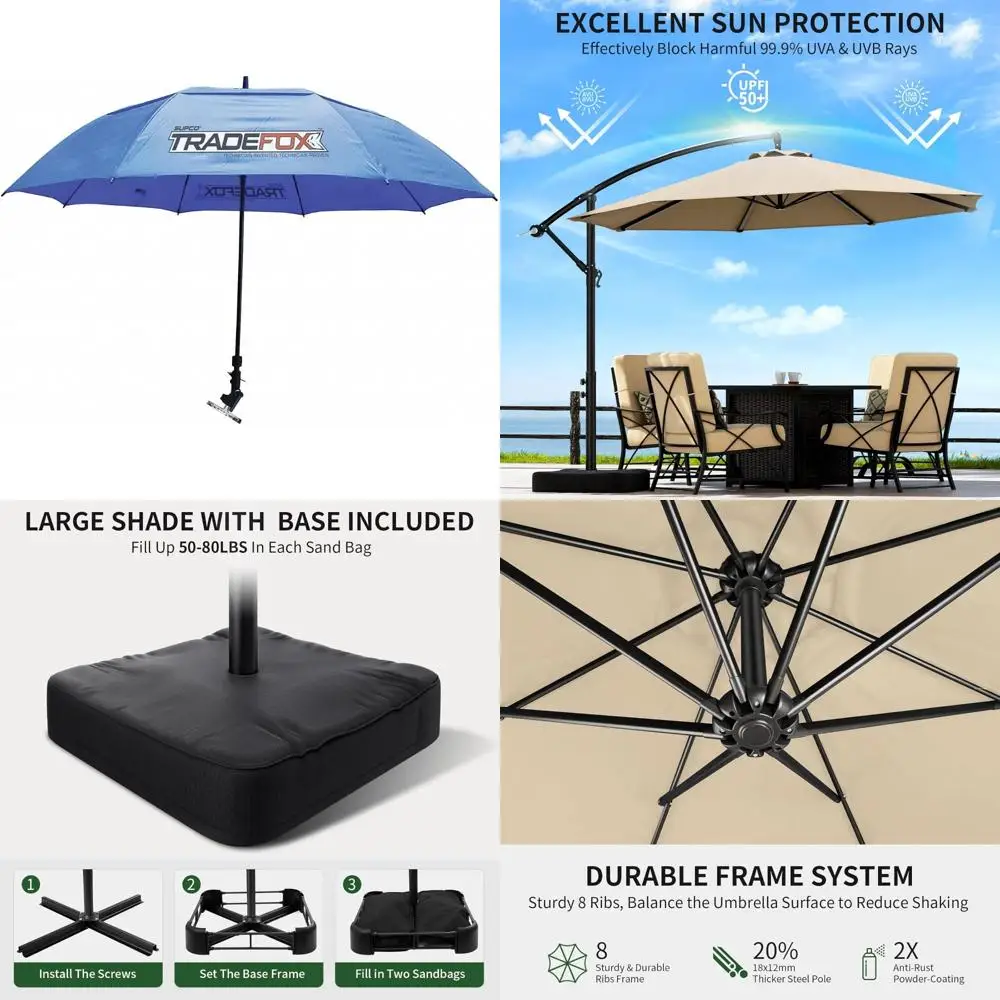 "60" tradefox umbrella with magnetic base kit for outdoor repairs - stay cool and dry"
"60" tradefox umbrella with magnetic base kit for outdoor repairs - stay cool and dry"