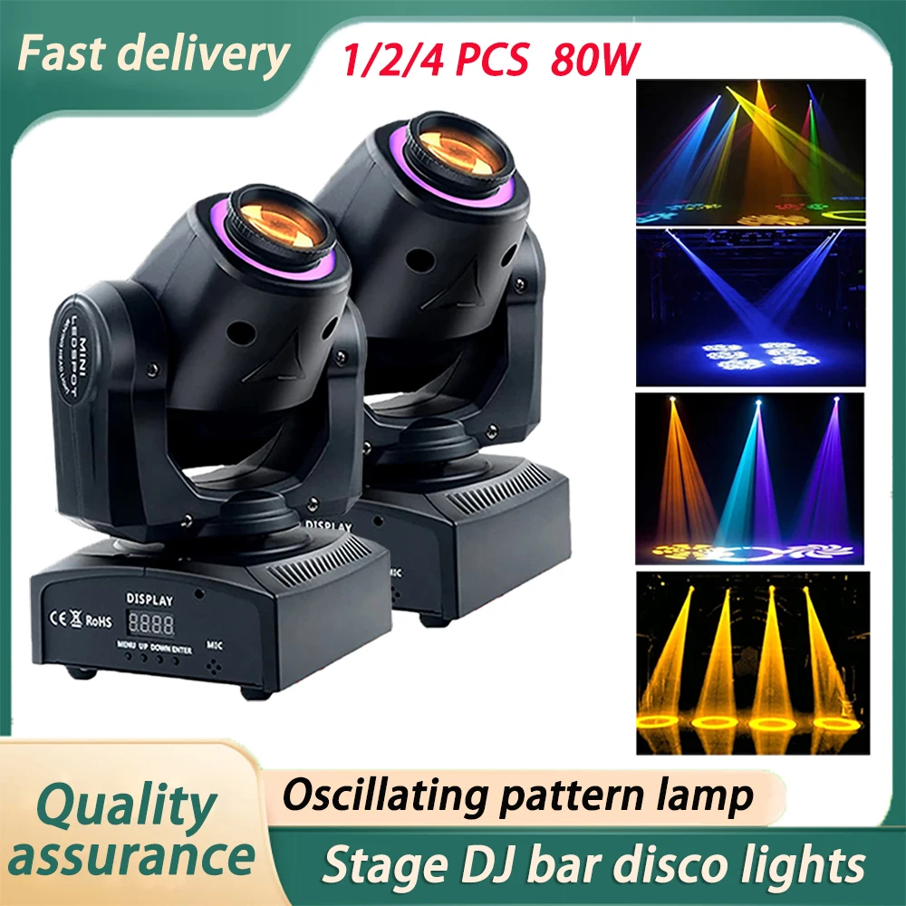New 1/2/4PCS 80W Rotating Lights Moving Head Beam Led Spotlights Dj Disco Audience Stage Party Bar Nightclub Lamp Pattern Lights
New 1/2/4PCS 80W Rotating Lights Moving Head Beam Led Spotlights Dj Disco Audience Stage Party Bar Nightclub Lamp Pattern Lights