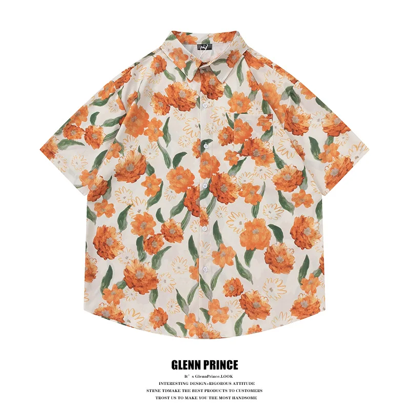 GPstudio Hawaiian Floral Print Short Sleeve Men's Shirt Summer Beach Vacation Style Half Sleeve Polyester Fiber Non-iron Trea...
GPstudio Hawaiian Floral Print Short Sleeve Men's Shirt Summer Beach Vacation Style Half Sleeve Polyester Fiber Non-iron Trea...
