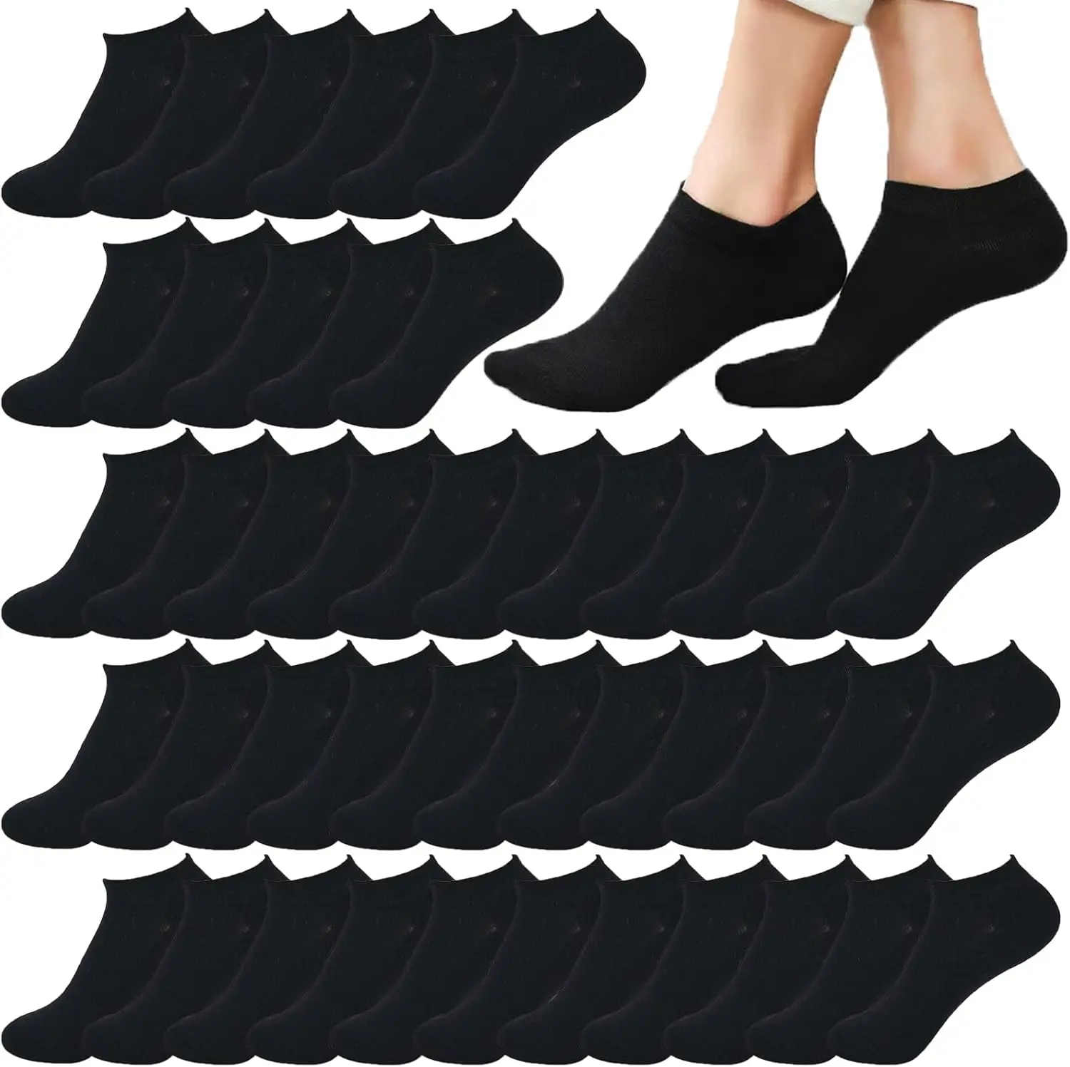 12-30 Pairs Low Cut Ankle Socks for Women No Show Casual Breathable Athletic Socks Bulk for Sport
12-30 Pairs Low Cut Ankle Socks for Women No Show Casual Breathable Athletic Socks Bulk for Sport