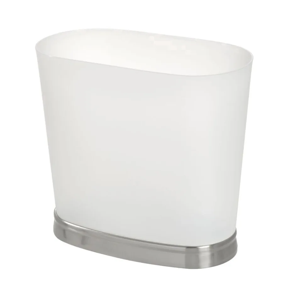 Small Oval Slim Open-Top Bathroom Trash Can for Compact Spaces, White Plastic Garbage Bin with Smooth Edges and Easy-Clean Surf
Small Oval Slim Open-Top Bathroom Trash Can for Compact Spaces, White Plastic Garbage Bin with Smooth Edges and Easy-Clean Surf