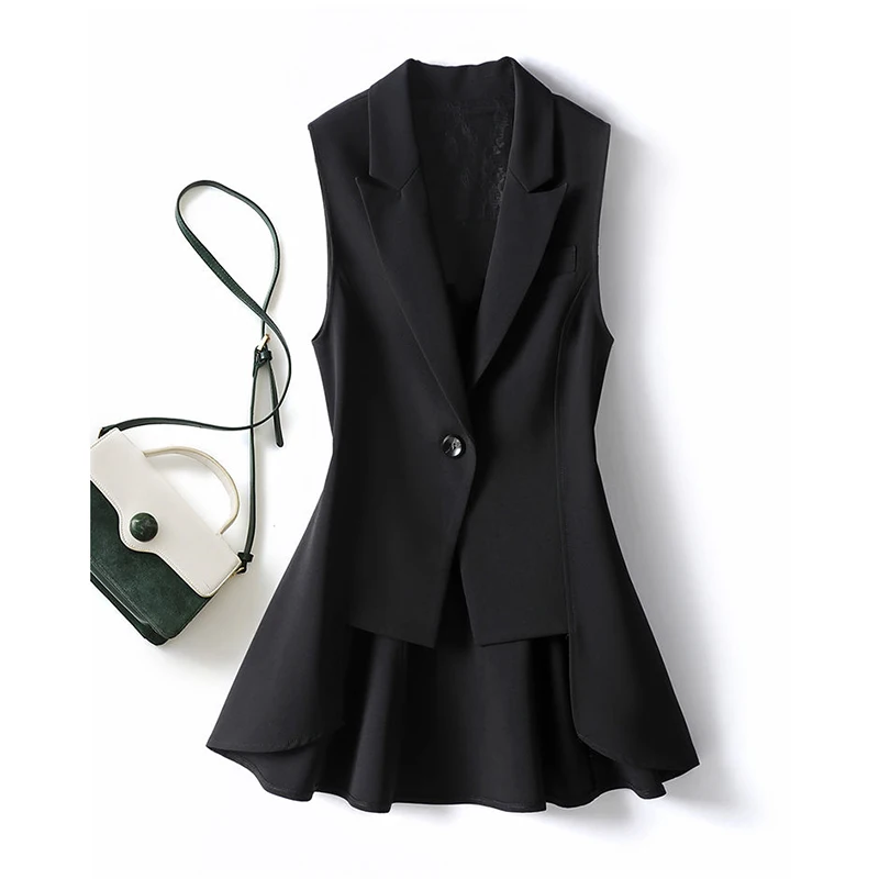 Black suit, vest, women's coat, spring outfit, new split waist, slim fit suit, vest jackets roupas femininas vest
Black suit, vest, women's coat, spring outfit, new split waist, slim fit suit, vest jackets roupas femininas vest