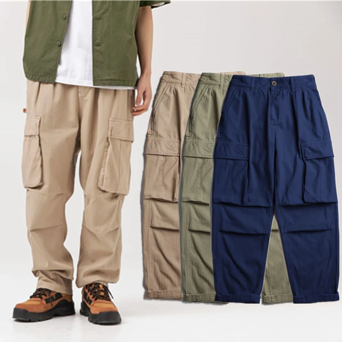 Withered American Style Retro Worn-Out Heavy Work Pocket Loose Straight Casual Trousers Cotton Cargo Pants Men XXL XXXL
Withered American Style Retro Worn-Out Heavy Work Pocket Loose Straight Casual Trousers Cotton Cargo Pants Men XXL XXXL