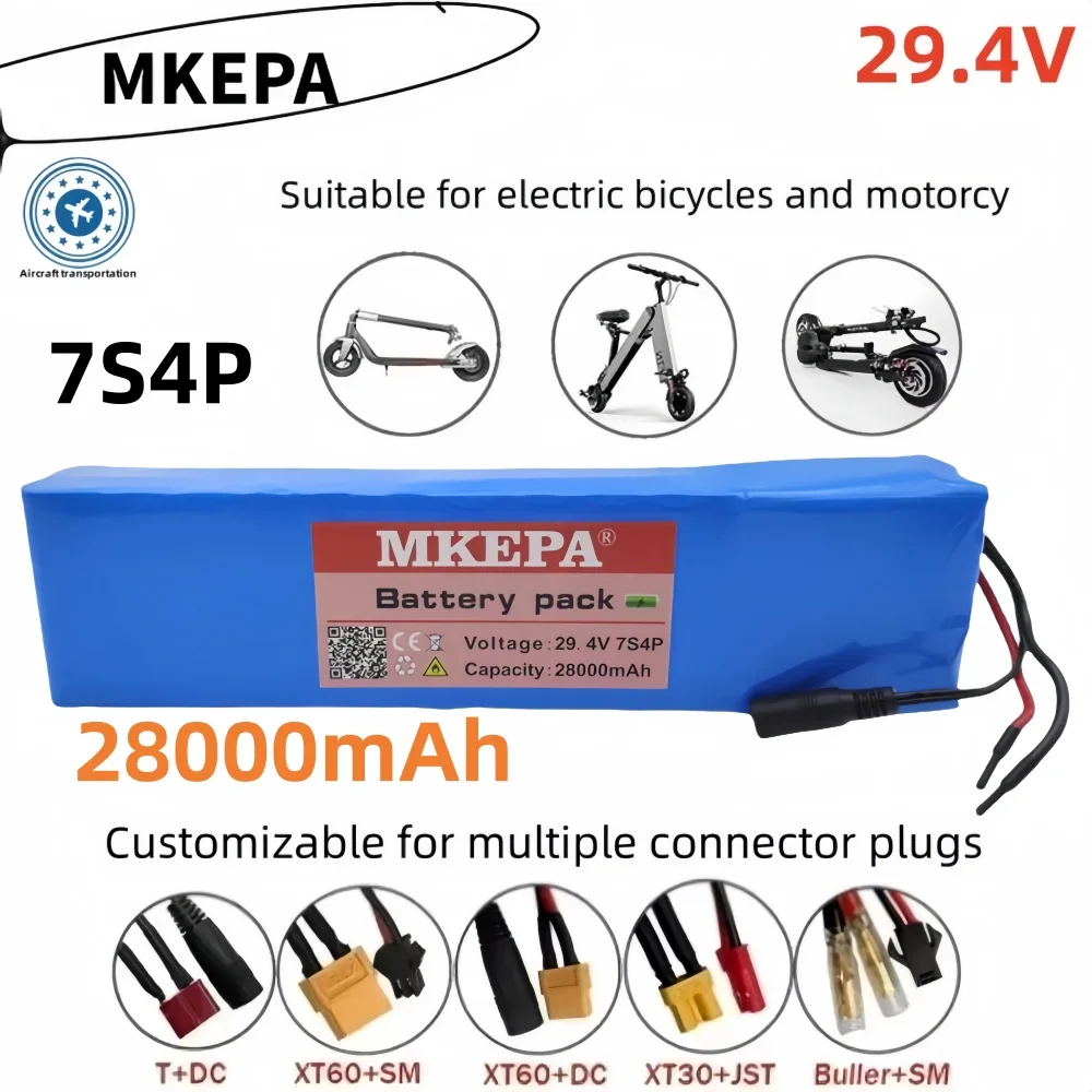 24V 7S4P 18650 28000mAh Rechargeable Lithium Ion Battery Pack 29.4V for Batteries+29.4V Charger
24V 7S4P 18650 28000mAh Rechargeable Lithium Ion Battery Pack 29.4V for Batteries+29.4V Charger