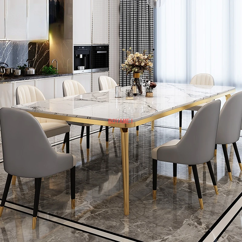 marble dining table and chair combination rectangle luxurious simple dining table Modern simple household small-sized table
marble dining table and chair combination rectangle luxurious simple dining table Modern simple household small-sized table