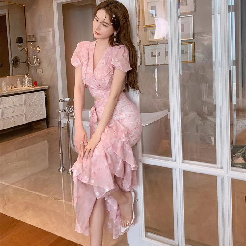 2023 High End Women Summer Sets Sweet Chiffon Tops and Long Layered Skirt 2 Piece Female Outfits Print Floral Elegant Two Piece
2023 High End Women Summer Sets Sweet Chiffon Tops and Long Layered Skirt 2 Piece Female Outfits Print Floral Elegant Two Piece