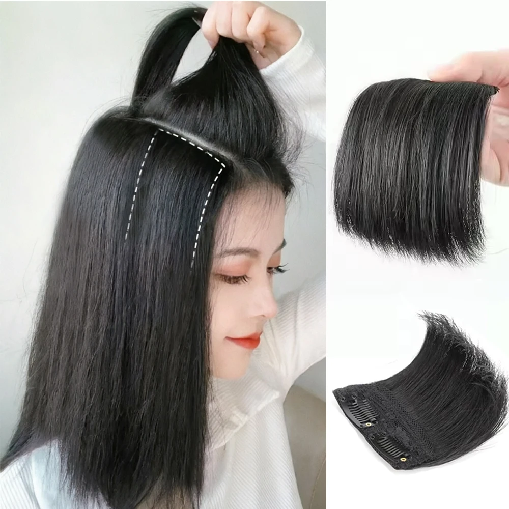 Women's synthetic invisible seamless clip on hair extensions with top side cover for women's hair patches
Women's synthetic invisible seamless clip on hair extensions with top side cover for women's hair patches