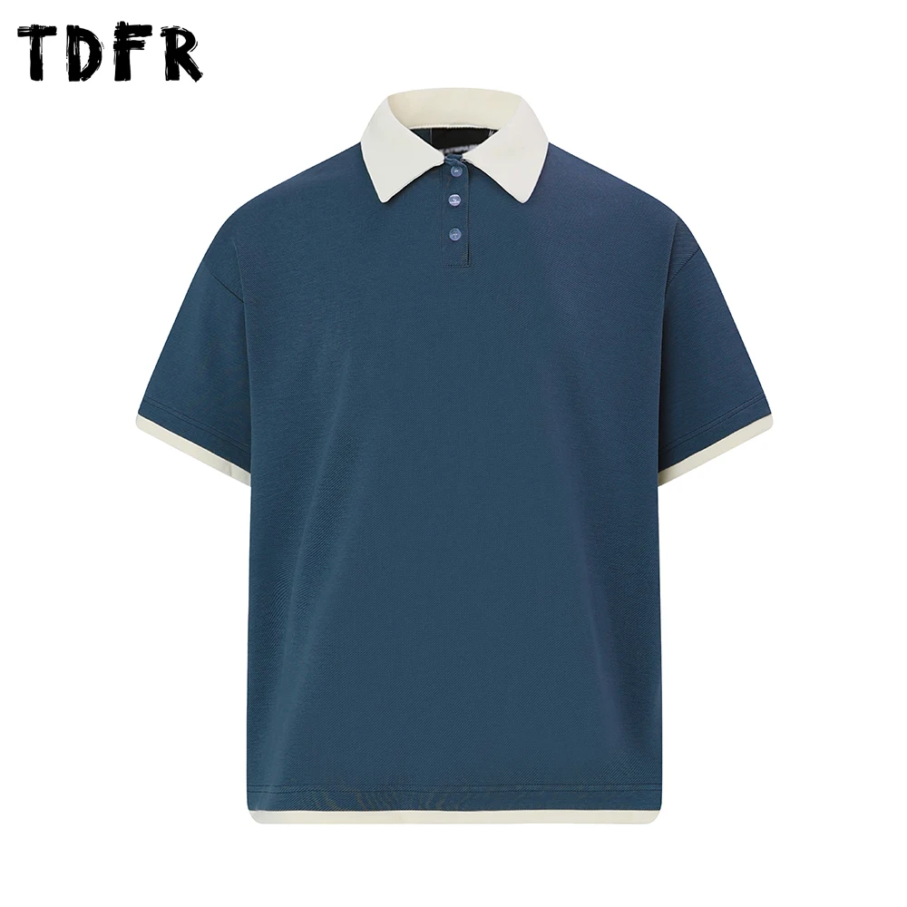 Fake Two Pieces Spliced Polo Shirts Mens Summer Retro Casual Streetwear Short Sleeve Cotton Tops Men
Fake Two Pieces Spliced Polo Shirts Mens Summer Retro Casual Streetwear Short Sleeve Cotton Tops Men