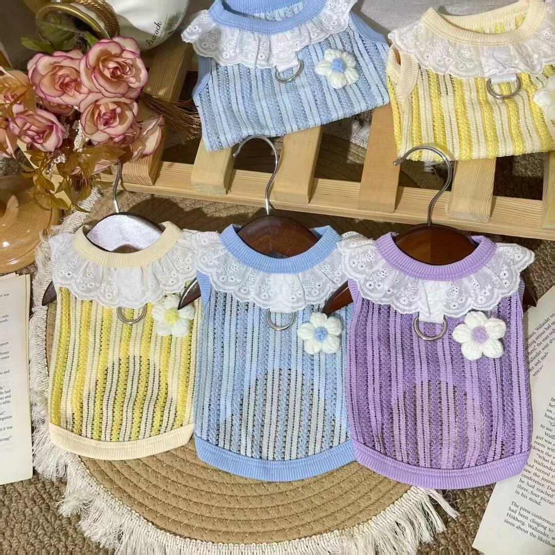 2026 Cute Flower Dog Vest Mesh Dog Clothes Thin Bichon Summer Short Sleeved Shirt Pet T-shirt Dog Stuff
2026 Cute Flower Dog Vest Mesh Dog Clothes Thin Bichon Summer Short Sleeved Shirt Pet T-shirt Dog Stuff