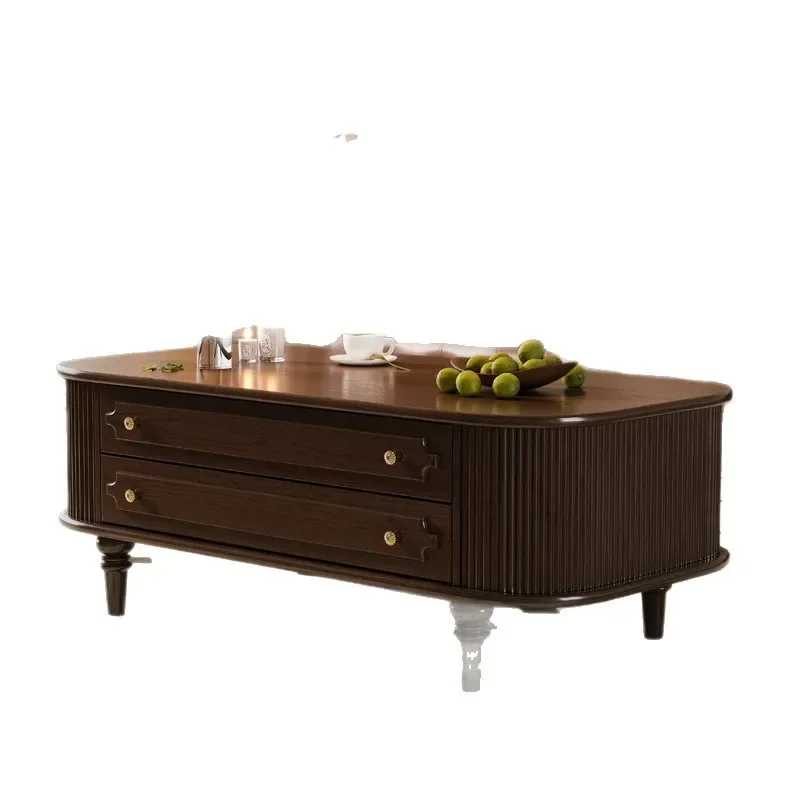 French retro solid wood coffee table, living room home high-end American medieval sofa edge table
French retro solid wood coffee table, living room home high-end American medieval sofa edge table