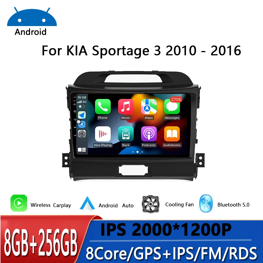 Android Car Radio Carplay for KIA Sportage 3 2010-2016 Head Unit DSP 4G Carplay 2din Multimidia Video Player Navigation GPS
Android Car Radio Carplay for KIA Sportage 3 2010-2016 Head Unit DSP 4G Carplay 2din Multimidia Video Player Navigation GPS