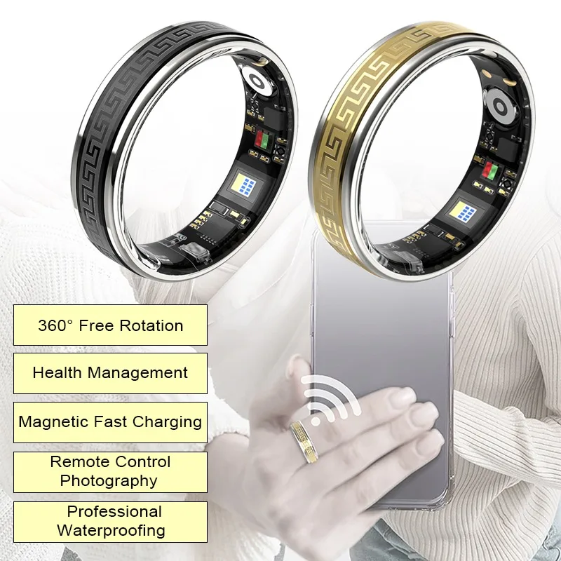 Умное вращающееся кольцо для крови для мужчин и женщин, давление, кислород, мониторинг сердечного ритма, упражнения, интеллектуальное водонепроницаемое кольцо для Android IOS
Умное вращающееся кольцо для крови для мужчин и женщин, давление, кислород, мониторинг сердечного ритма, упражнения, интеллектуальное водонепроницаемое кольцо для Android IOS