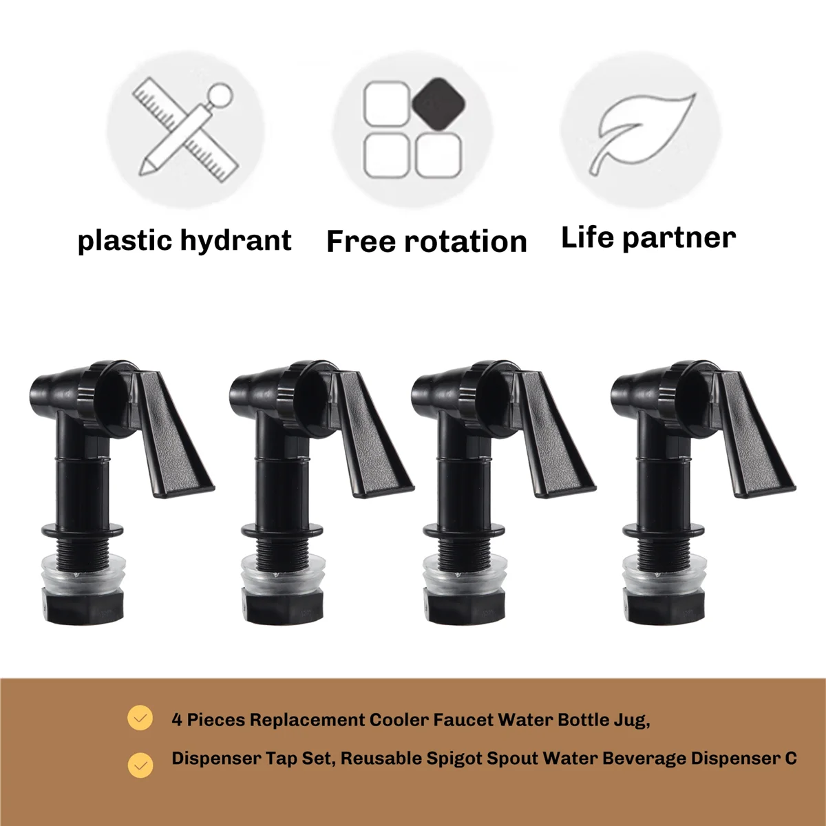 N95R4 Pieces Replacement Cooler Faucet Water Bottle Jug, Dispenser Tap Set, Reusable Spigot Spout Water Beverage Dispenser C
N95R4 Pieces Replacement Cooler Faucet Water Bottle Jug, Dispenser Tap Set, Reusable Spigot Spout Water Beverage Dispenser C