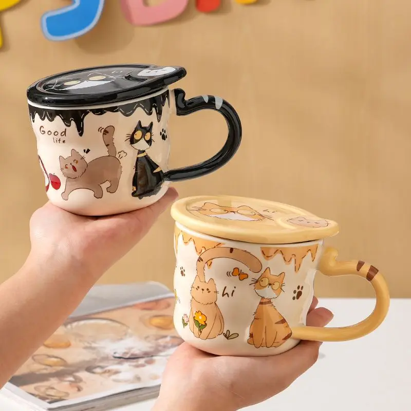 Large Capacity Ceramic Mug with Lid Cute Cat Relief Design Gift for Her Bestie Niche High End Home Decor
Large Capacity Ceramic Mug with Lid Cute Cat Relief Design Gift for Her Bestie Niche High End Home Decor