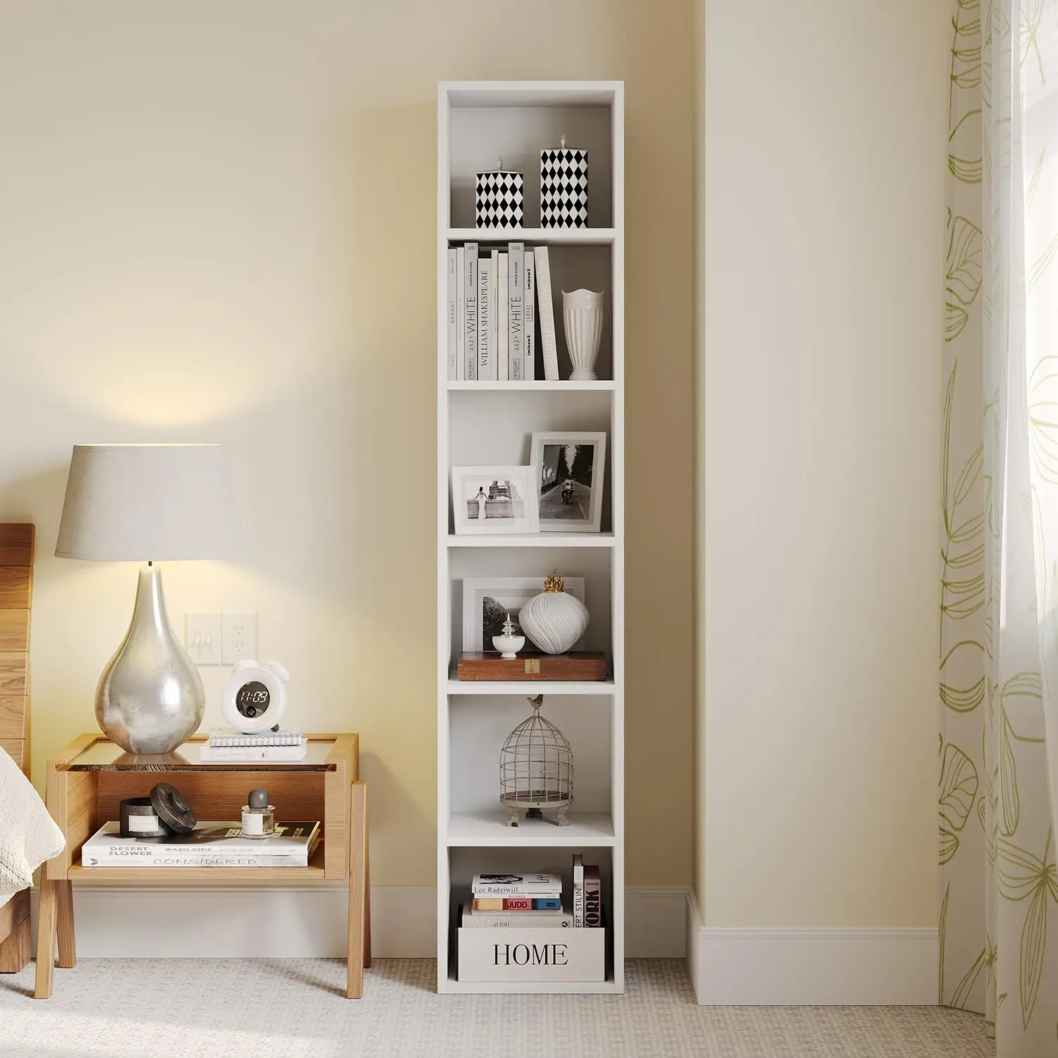 6-Tier Narrow Bookshelf, 71.5" Tall Corner Bookcase, Modern Book Shelf With Storage Space, Wooden Display Storage, Customized
6-Tier Narrow Bookshelf, 71.5" Tall Corner Bookcase, Modern Book Shelf With Storage Space, Wooden Display Storage, Customized