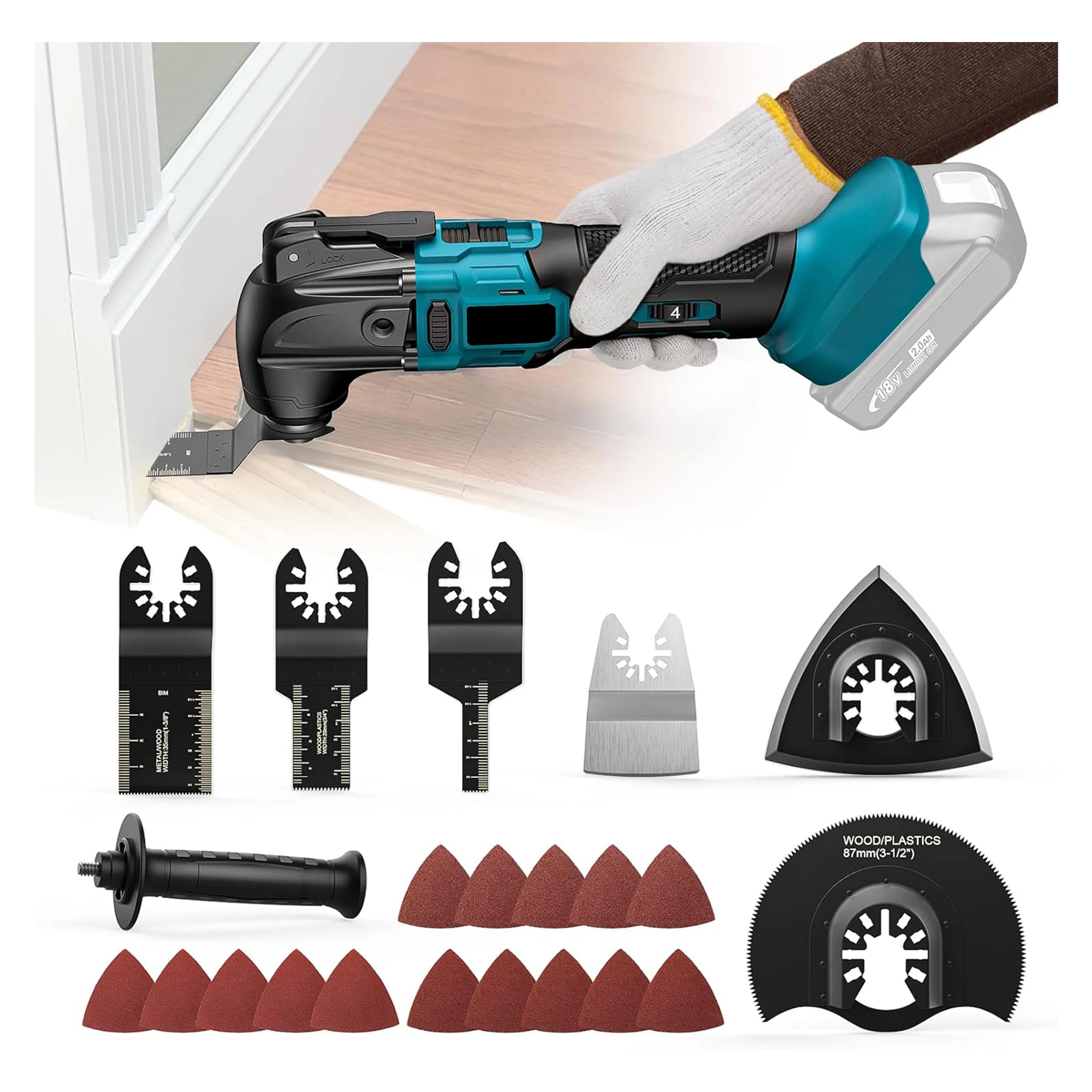 Cordless 18V Makita Oscillating Tool Kit 6 Variable Speed Brushless-Motor Multi-Use Tool with High Efficiency
Cordless 18V Makita Oscillating Tool Kit 6 Variable Speed Brushless-Motor Multi-Use Tool with High Efficiency