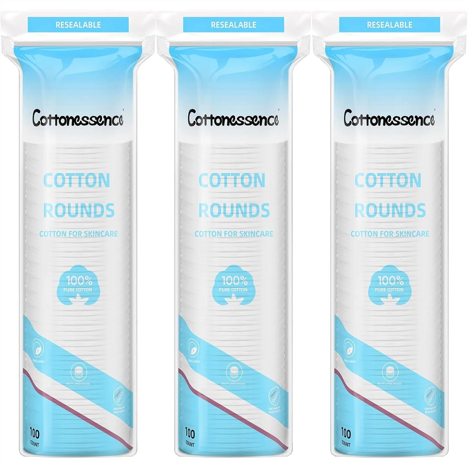 Cotton Rounds for Facial Cleansing and Nail Polish Removal, 300 Count, 100% Pure Cotton Makeup Remover Pads, Lint-Free
Cotton Rounds for Facial Cleansing and Nail Polish Removal, 300 Count, 100% Pure Cotton Makeup Remover Pads, Lint-Free