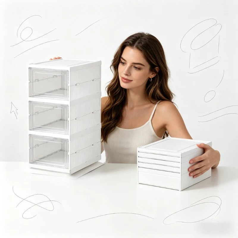 3 Collapsible Shoe Cabinet Household Plastic Storage Box Removable Dust-proof and Installation-free Integrated Folding Shoe Rack
3 Collapsible Shoe Cabinet Household Plastic Storage Box Removable Dust-proof and Installation-free Integrated Folding Shoe Rack
