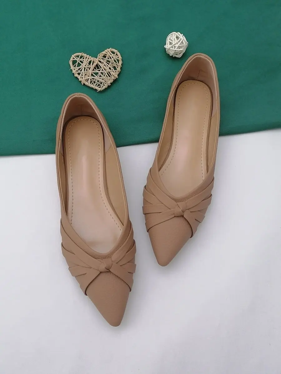 Fall/Winter Women Ballet Flats Pointed Toe Slip-On Casual Elegant Criss-Cross Sandals, Suitable For Daily Wear
Fall/Winter Women Ballet Flats Pointed Toe Slip-On Casual Elegant Criss-Cross Sandals, Suitable For Daily Wear