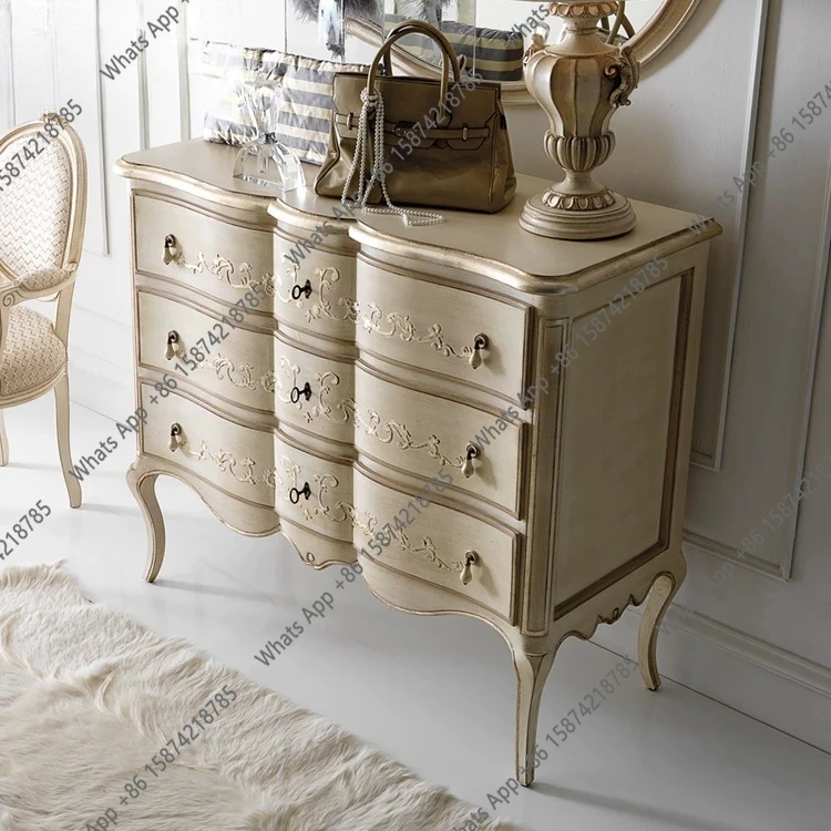 Neoclassical solid wood carving flower bucket cabinet French fashion hand-painted entrance cabinet European dresser storage cabi
Neoclassical solid wood carving flower bucket cabinet French fashion hand-painted entrance cabinet European dresser storage cabi
