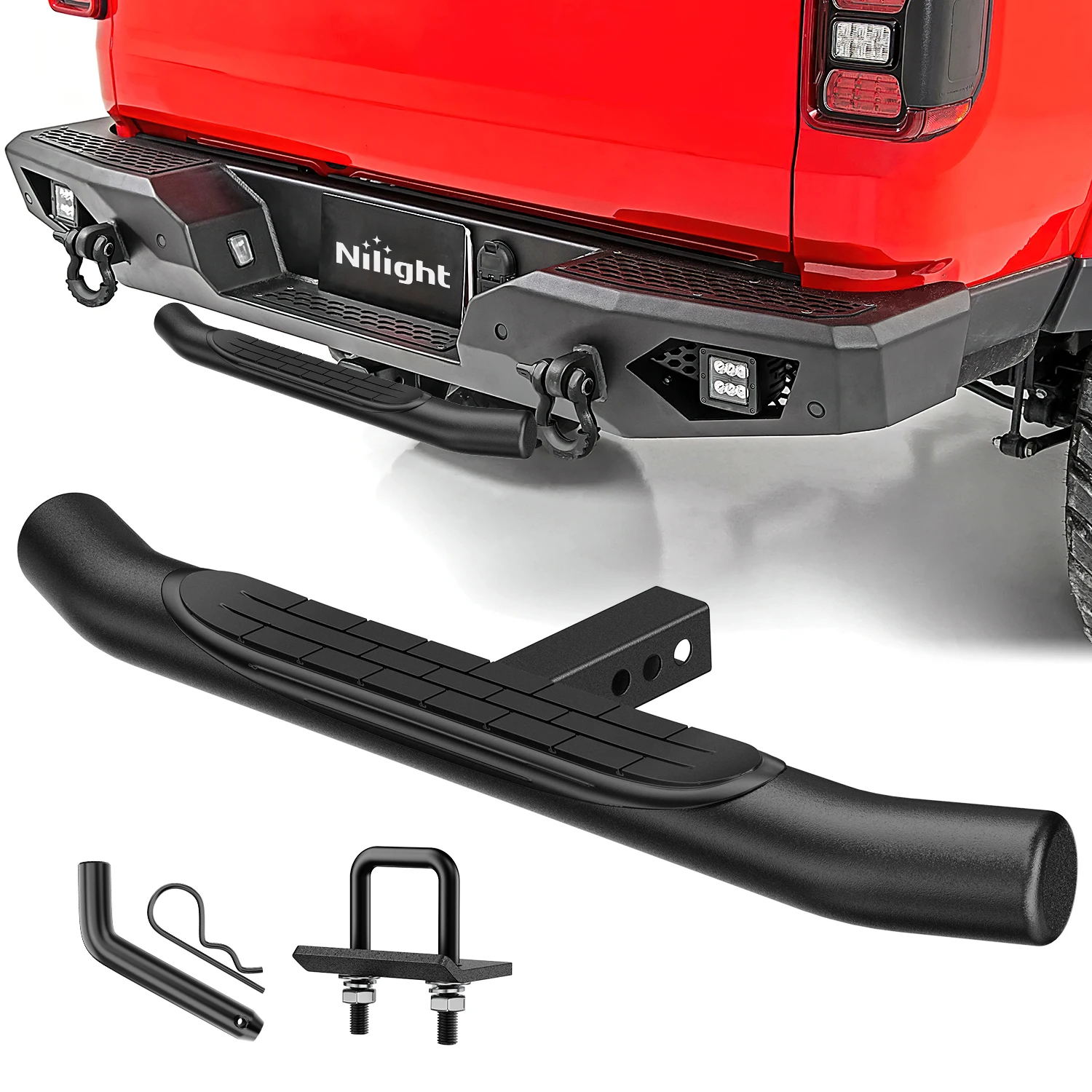 Nilight 36" Hitch Step Fits 2" Receivers 3" Round Tubing Stainless Steel with Rubber Non-Slip Pad Rear Bumper Guard with 5/8" Hitch Pin Clip & U-Bolts Stabilize for Pickup Truck Car SUV
Nilight 36" Hitch Step Fits 2" Receivers 3" Round Tubing Stainless Steel with Rubber Non-Slip Pad Rear Bumper Guard with 5/8" Hitch Pin Clip & U-Bolts Stabilize for Pickup Truck Car SUV