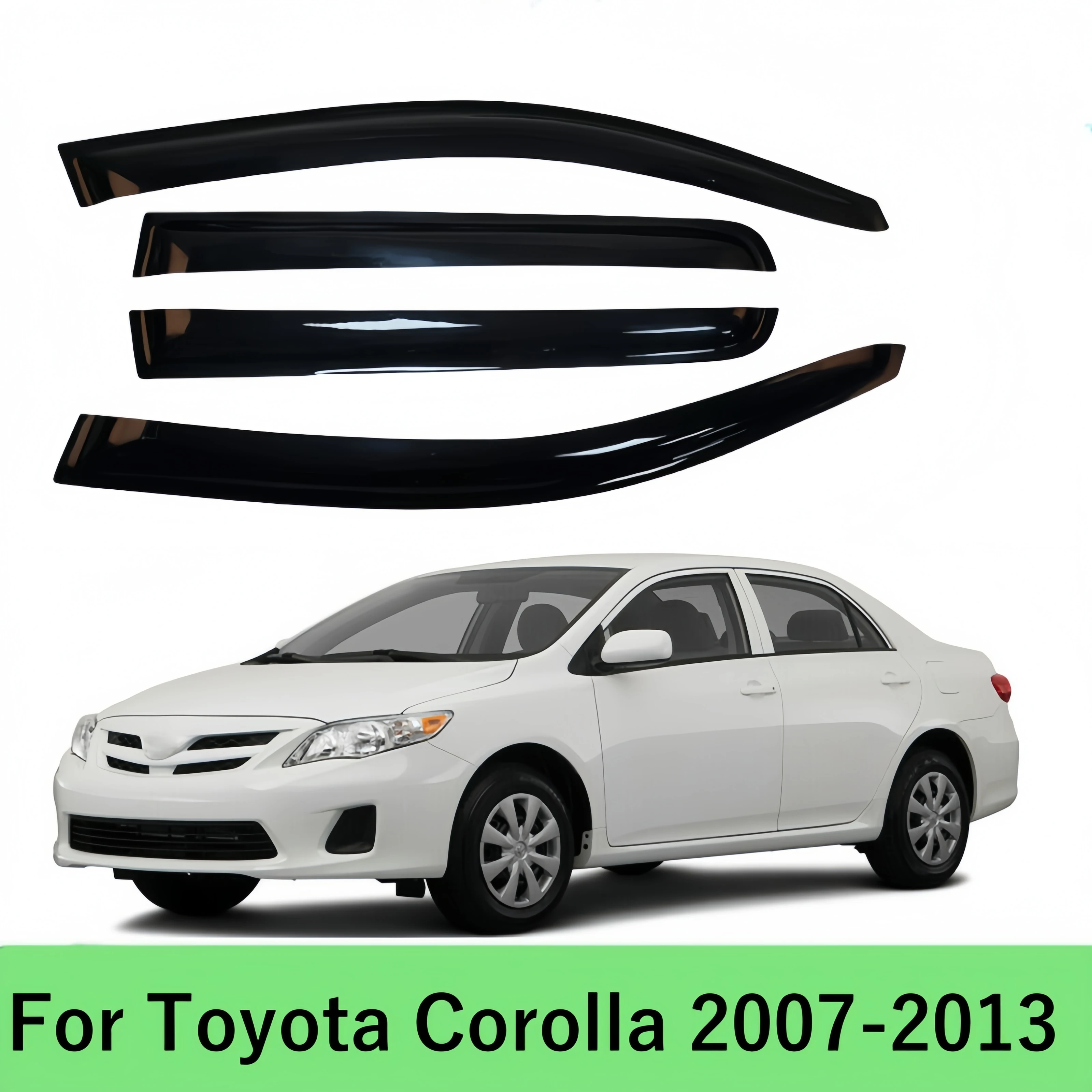 For Toyota Corolla 2007-2013 Side Window Visor Rain Deflector Guard Awnings Shelters Adhesive Cover Trim Car Styling Accessories
For Toyota Corolla 2007-2013 Side Window Visor Rain Deflector Guard Awnings Shelters Adhesive Cover Trim Car Styling Accessories