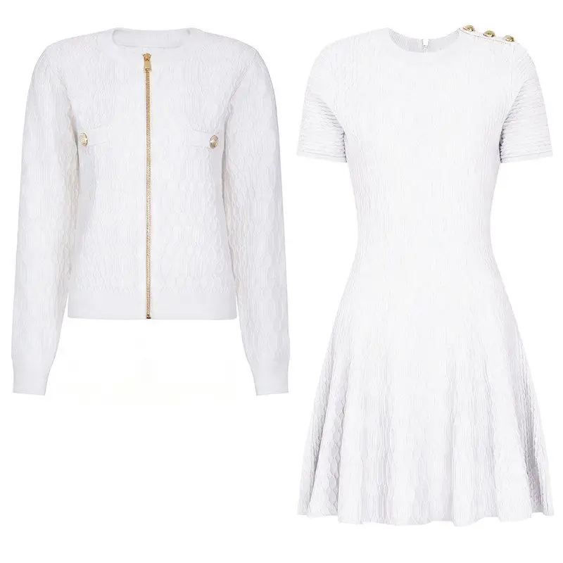 Elegant Long Sleeve Knitted Top And Dress Set High Waist Spring Fashion Outfit Women's Ensemble High Quality South Oil
Elegant Long Sleeve Knitted Top And Dress Set High Waist Spring Fashion Outfit Women's Ensemble High Quality South Oil