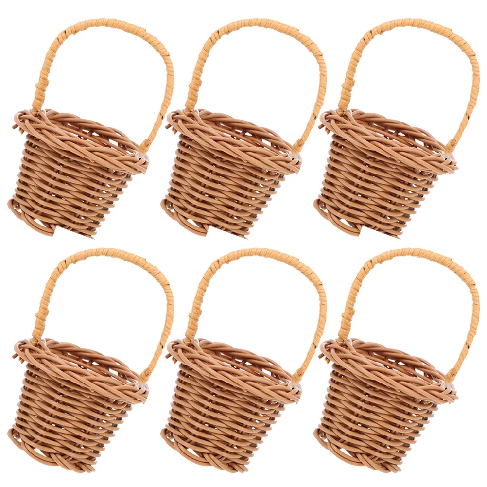 6pcs Mini Woven Baskets Teacolor Small Candy Gift Handle Baskets Wedding Party Easter Decoration Lightweight Mini Flower
6pcs Mini Woven Baskets Teacolor Small Candy Gift Handle Baskets Wedding Party Easter Decoration Lightweight Mini Flower