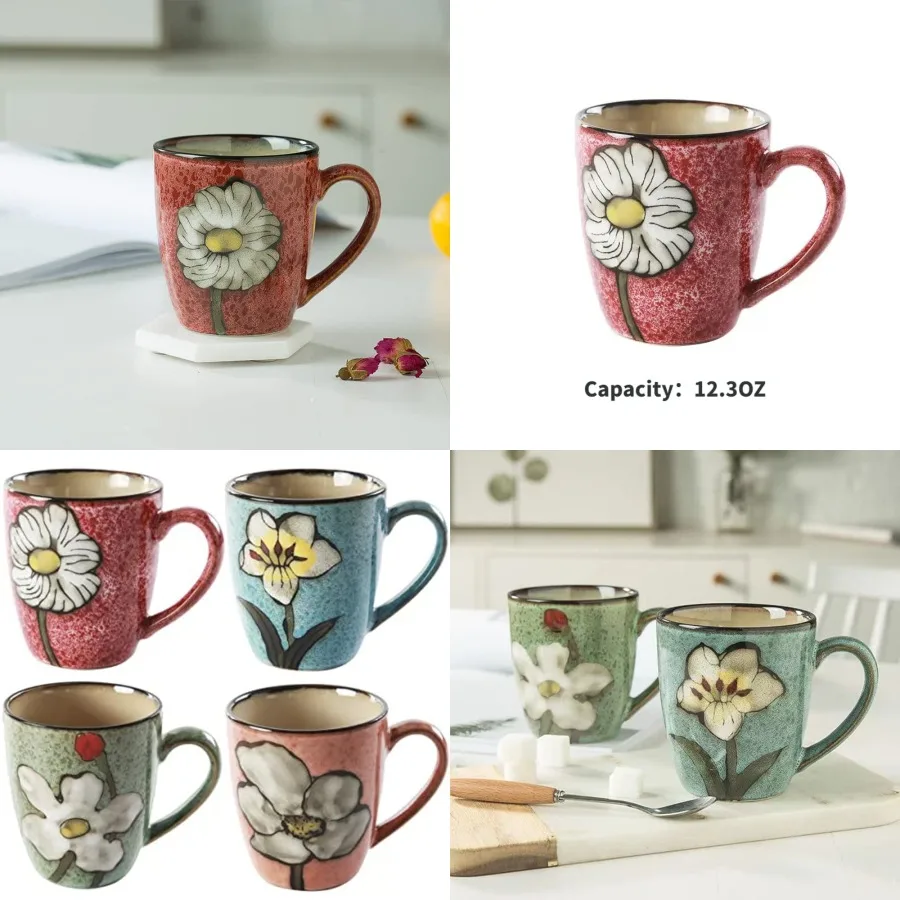 Ceramics 12oz Cappuccino Mug, Coffee mugs, Tea mugs, Kiln Glazing Process, Microwave and Dishwasher Safe, Perfect For Tea, Espr
Ceramics 12oz Cappuccino Mug, Coffee mugs, Tea mugs, Kiln Glazing Process, Microwave and Dishwasher Safe, Perfect For Tea, Espr