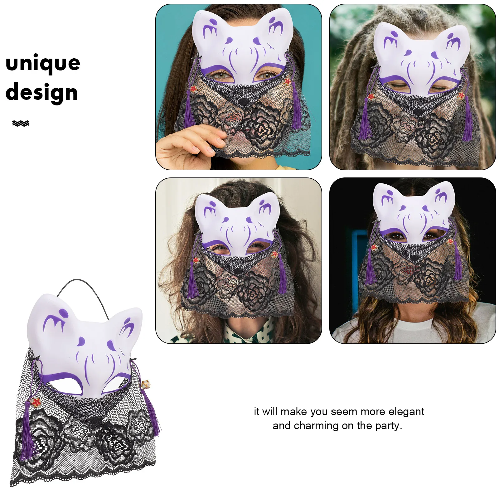 Half Face Fox Mask Decorative Animal Masquerade Masks for Parties Festivals Cosplay Stage Performance Plastic Fabric Selfie
Half Face Fox Mask Decorative Animal Masquerade Masks for Parties Festivals Cosplay Stage Performance Plastic Fabric Selfie