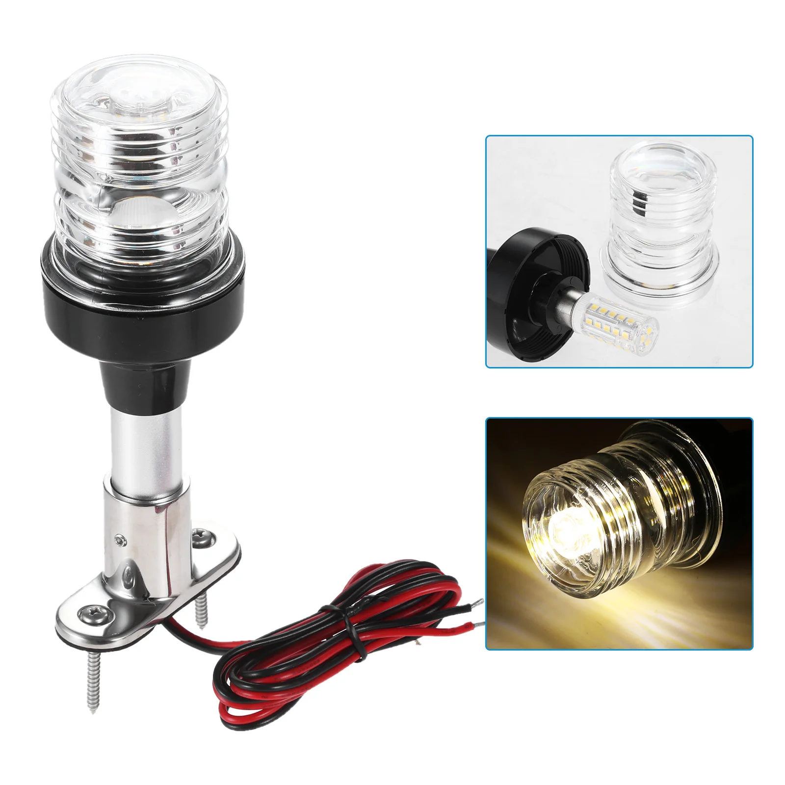 8" White Light LED Marine Boat Navigation Light Yacht Waterproof Stern Anchor Light DC12~24 V Sailing Signal Light 4000~4500K
8" White Light LED Marine Boat Navigation Light Yacht Waterproof Stern Anchor Light DC12~24 V Sailing Signal Light 4000~4500K