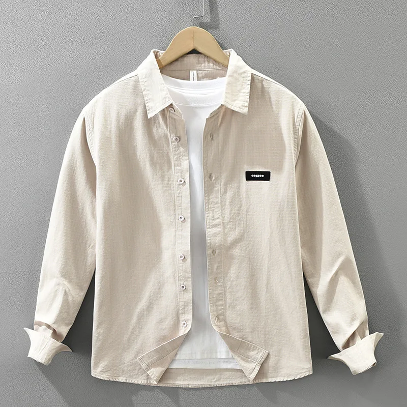 Japanese Style Solid Color Long Sleeve Men's Shirt 100% Cotton Good Quality Solid Color Simple Versatile Loose Fit Casual Tops
Japanese Style Solid Color Long Sleeve Men's Shirt 100% Cotton Good Quality Solid Color Simple Versatile Loose Fit Casual Tops
