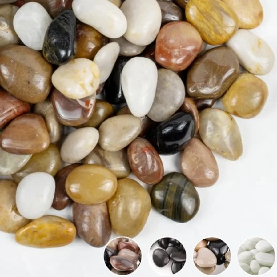 River Rocks 20lbs 1-2Inch Natural Pebbles for Plants High Polished Decorative Stones for Aquarium Vase Filler Fish Tank Landsca
River Rocks 20lbs 1-2Inch Natural Pebbles for Plants High Polished Decorative Stones for Aquarium Vase Filler Fish Tank Landsca