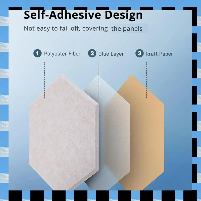 ABME 12 Pack Hexagon Acoustic Panels, Soundproof Wall Tiles, 12"X10"X0.4", Self-Adhesive For Recording Studio, Office A
ABME 12 Pack Hexagon Acoustic Panels, Soundproof Wall Tiles, 12"X10"X0.4", Self-Adhesive For Recording Studio, Office A