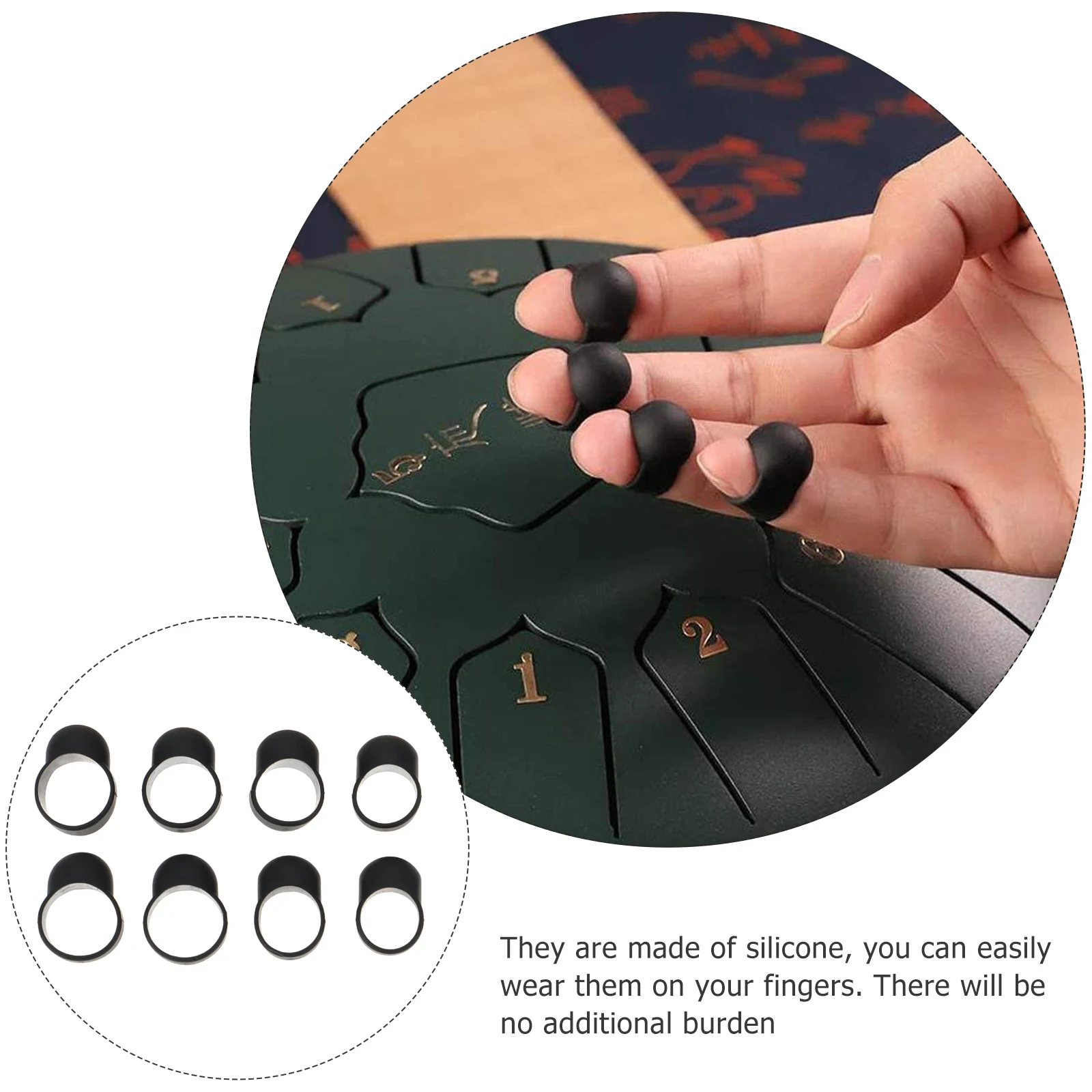 1 set Silicone Tongue Drum Finger Sleeves Set Non Slip Percussion Instrument Picks Musical Supplies Drumstick Holder Anti Roll
1 set Silicone Tongue Drum Finger Sleeves Set Non Slip Percussion Instrument Picks Musical Supplies Drumstick Holder Anti Roll