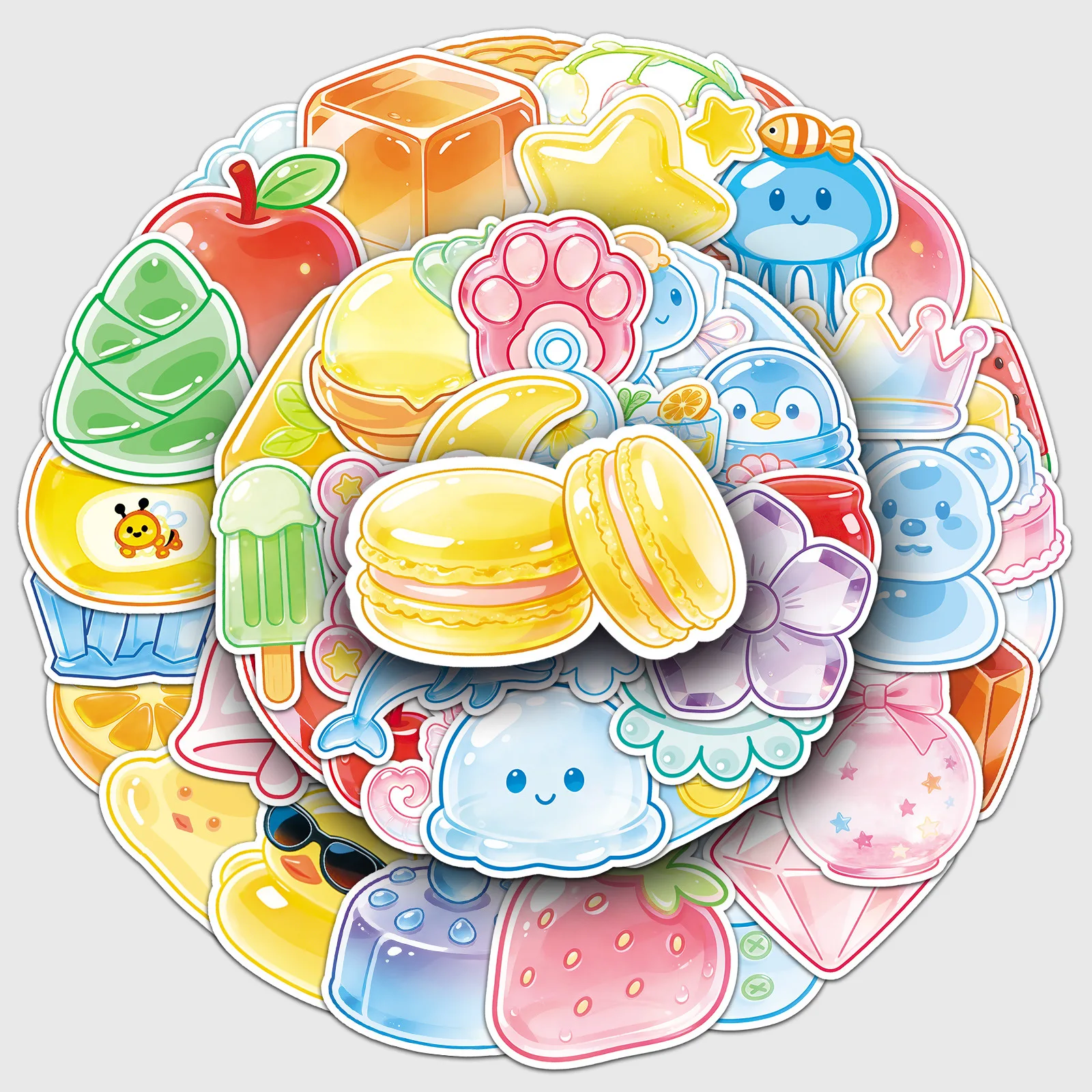 50 Original Jelly Stickers with Dopamine, Cute, Cartoon, Waterproof Decoration, Handmade Account, Gouka, Milk Tea Cup Stickers
50 Original Jelly Stickers with Dopamine, Cute, Cartoon, Waterproof Decoration, Handmade Account, Gouka, Milk Tea Cup Stickers