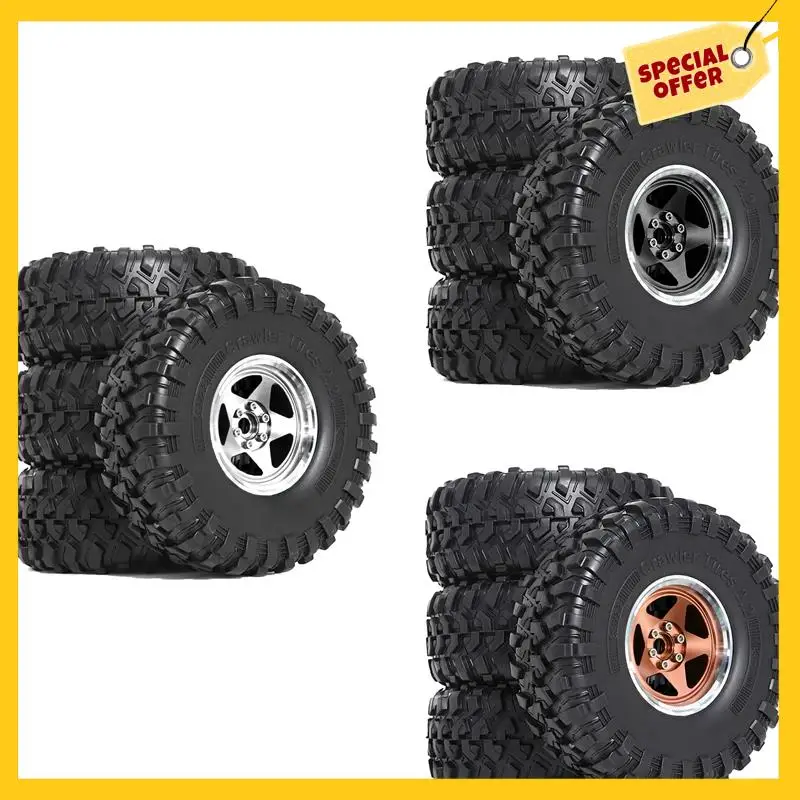 A84F-4Pcs 135Mm Metal 2.2In Beadlock Wheel Rim Tire Set For 1/10 RC Crawler Car Axial SCX10 Wraith RR10 Capra Traxxas TRX4
A84F-4Pcs 135Mm Metal 2.2In Beadlock Wheel Rim Tire Set For 1/10 RC Crawler Car Axial SCX10 Wraith RR10 Capra Traxxas TRX4