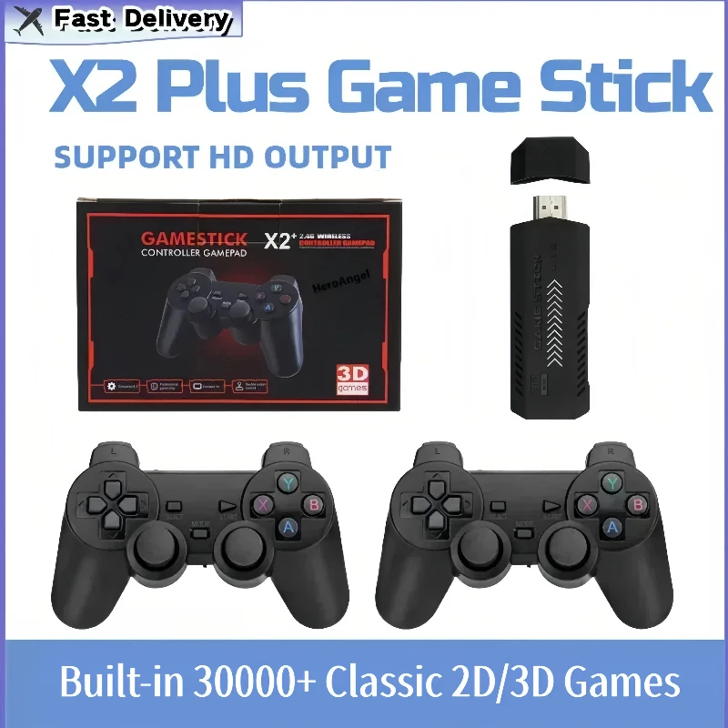 Горячая распродажа: Игровая приставка X2Plus 4K Game Stick 3D HD Retro с беспроводным контроллером, эмулятор ТВ для PS1/N64/DC, 256 ГБ/128 ГБ, игровой контроллер
Горячая распродажа: Игровая приставка X2Plus 4K Game Stick 3D HD Retro с беспроводным контроллером, эмулятор ТВ для PS1/N64/DC, 256 ГБ/128 ГБ, игровой контроллер