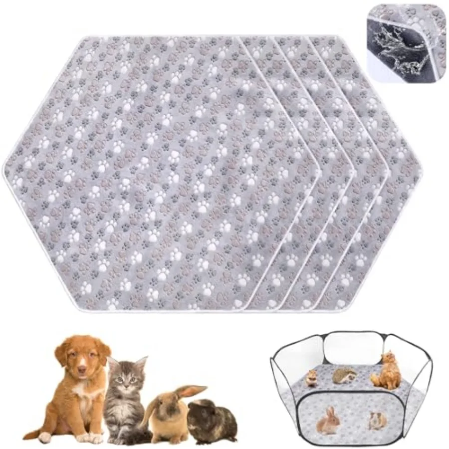 4 Pcs 47 in Guinea Pig Playpen Pad Waterproof Hexagon Mat Reusable Dog Playpen Liner for Small Animal Rabbit Cage Tent Pee Pad
4 Pcs 47 in Guinea Pig Playpen Pad Waterproof Hexagon Mat Reusable Dog Playpen Liner for Small Animal Rabbit Cage Tent Pee Pad