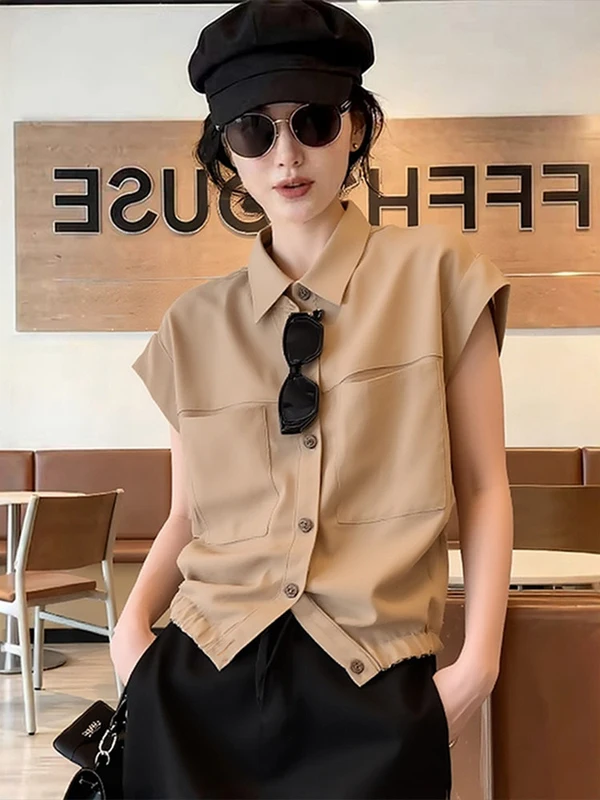 Elegant Neck Shirt Women Summer New Fashion Short Sleeve High-End Feeling Shirt Luxury Style Loose Fit Regular Sleeve
Elegant Neck Shirt Women Summer New Fashion Short Sleeve High-End Feeling Shirt Luxury Style Loose Fit Regular Sleeve