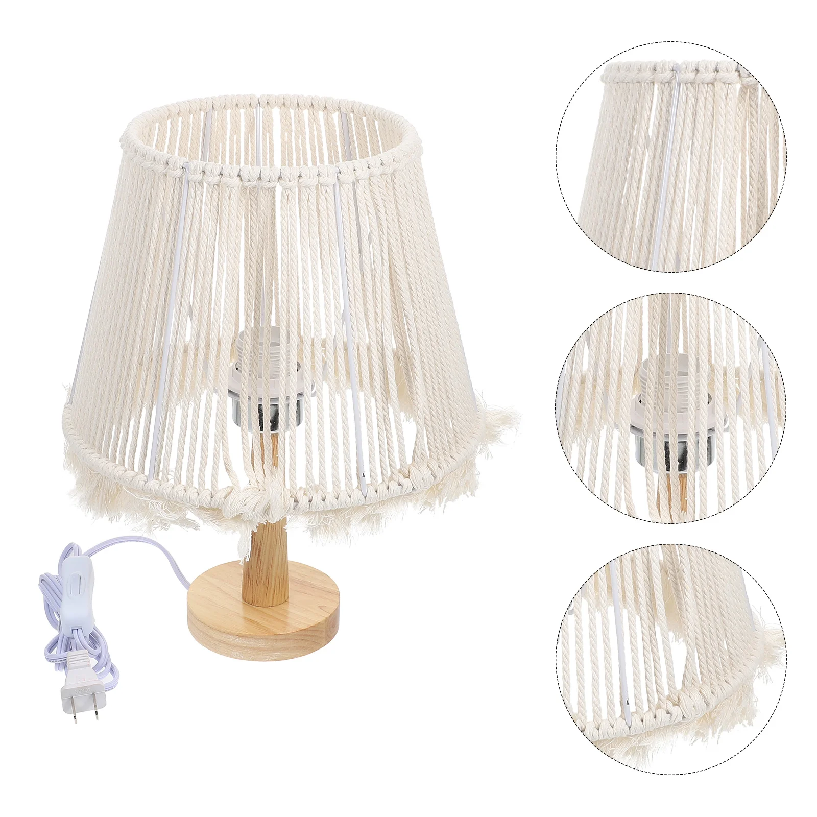 Stylish Bohemian Woven Table Lamp Wooden Base Handmade Shade Us Plug Home Decoration Bohemian Style Lamp Desktop Light 
Stylish Bohemian Woven Table Lamp Wooden Base Handmade Shade Us Plug Home Decoration Bohemian Style Lamp Desktop Light