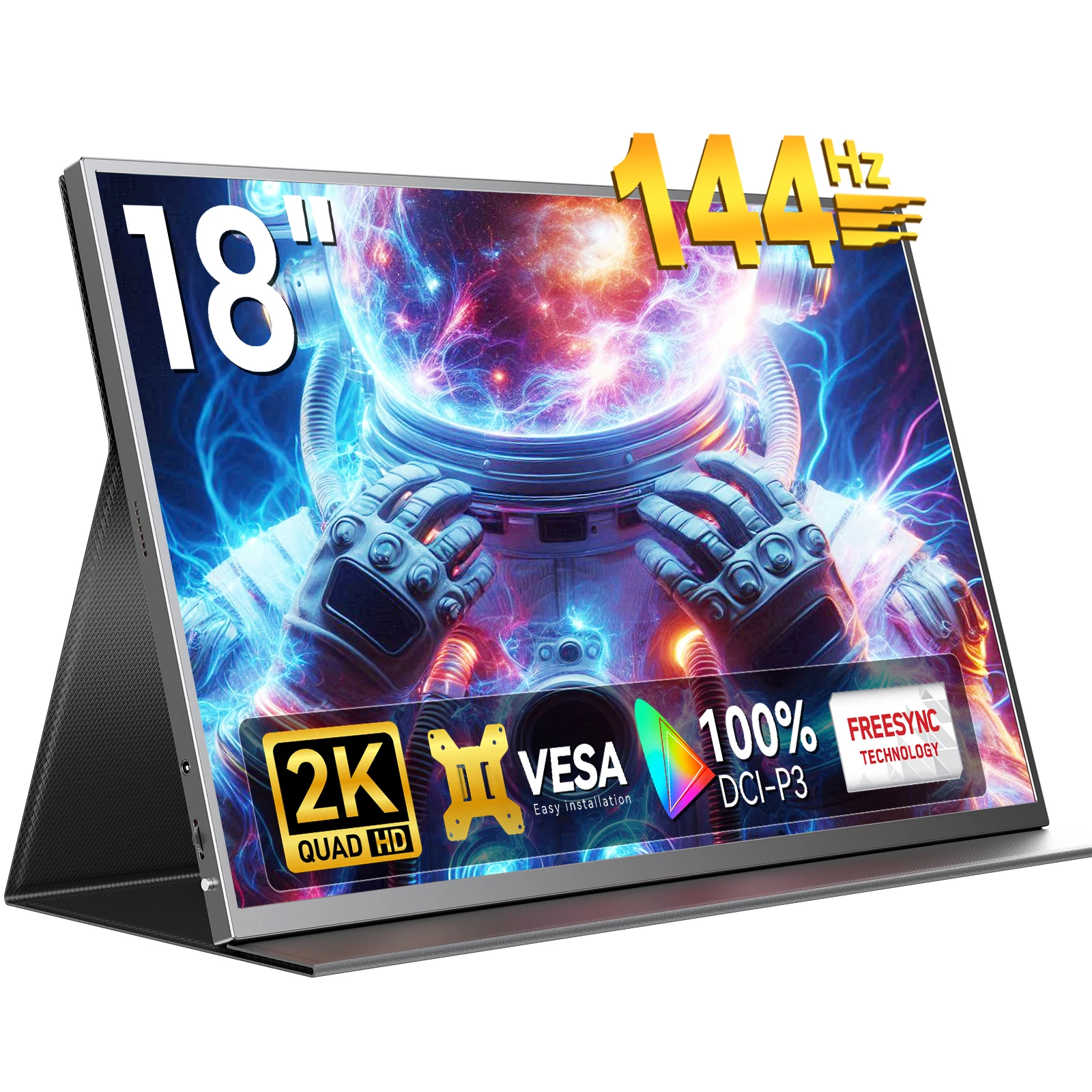 Портативный игровой монитор 144 Гц с экраном 2K QHD и 18-дюймовым ЖК-дисплеем с 100% DCI-P3 IPS HDR FreeSync для ноутбука, ПК, Mac, Switch, PS5, Xbox
Портативный игровой монитор 144 Гц с экраном 2K QHD и 18-дюймовым ЖК-дисплеем с 100% DCI-P3 IPS HDR FreeSync для ноутбука, ПК, Mac, Switch, PS5, Xbox