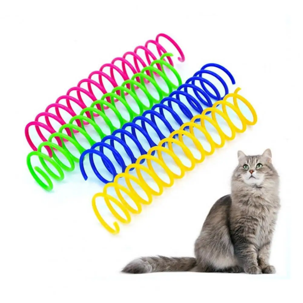 4Pcs Elastic Cat Spring Toy Plastic Coil Spiral Springs Kitten Kicker Toys for Cats Chasing Swatting Biting Active Play Exercise
4Pcs Elastic Cat Spring Toy Plastic Coil Spiral Springs Kitten Kicker Toys for Cats Chasing Swatting Biting Active Play Exercise
