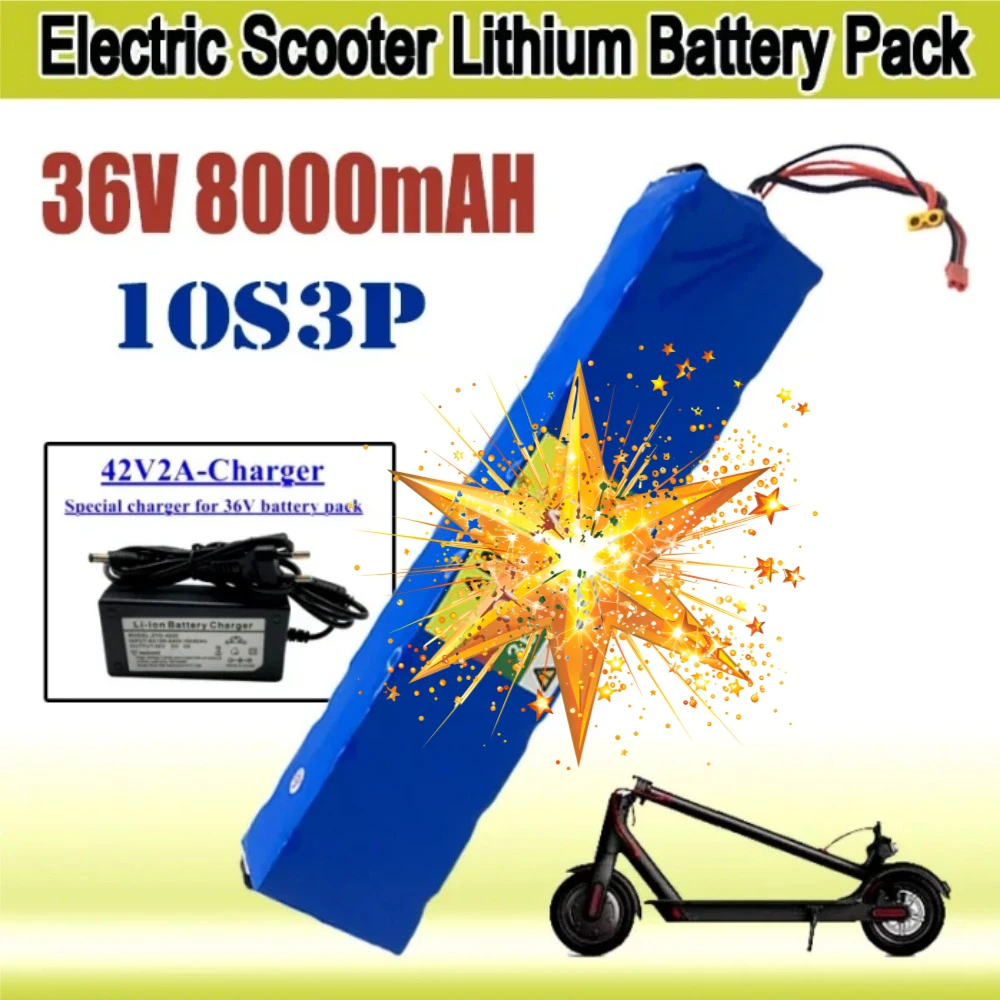 New10S3P 36V 8.0Ah Electric Scooter Battery Pack 18650 Lithium For M365 Electric Scooter 36v Battery
New10S3P 36V 8.0Ah Electric Scooter Battery Pack 18650 Lithium For M365 Electric Scooter 36v Battery