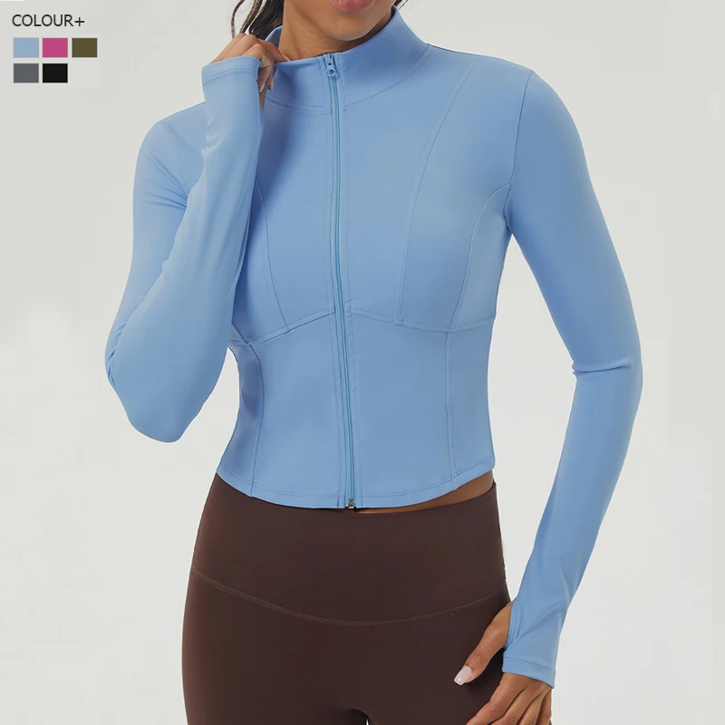 Long Sleeve Running Jacket Women Solid Color Slim FIt Yoga Shirt Super Stretch Breathable Gym Top Female Workout Clothes
Long Sleeve Running Jacket Women Solid Color Slim FIt Yoga Shirt Super Stretch Breathable Gym Top Female Workout Clothes