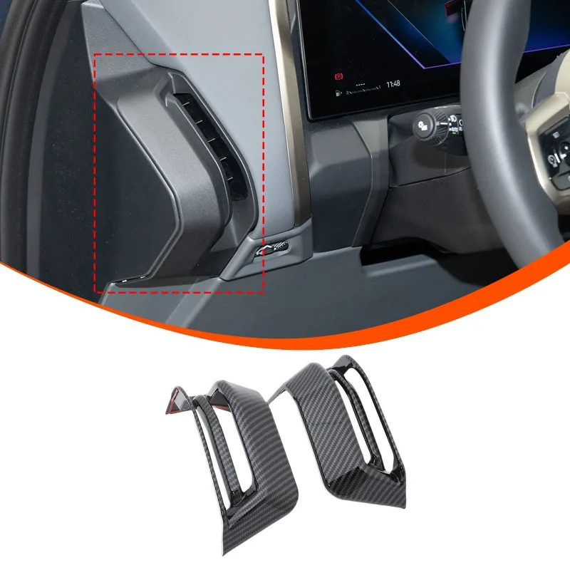 ABS Carbon Fiber Air vent frames on both sides of the dashboard for 2025+ BMW X3 G45 Car Interior Accessories
ABS Carbon Fiber Air vent frames on both sides of the dashboard for 2025+ BMW X3 G45 Car Interior Accessories
