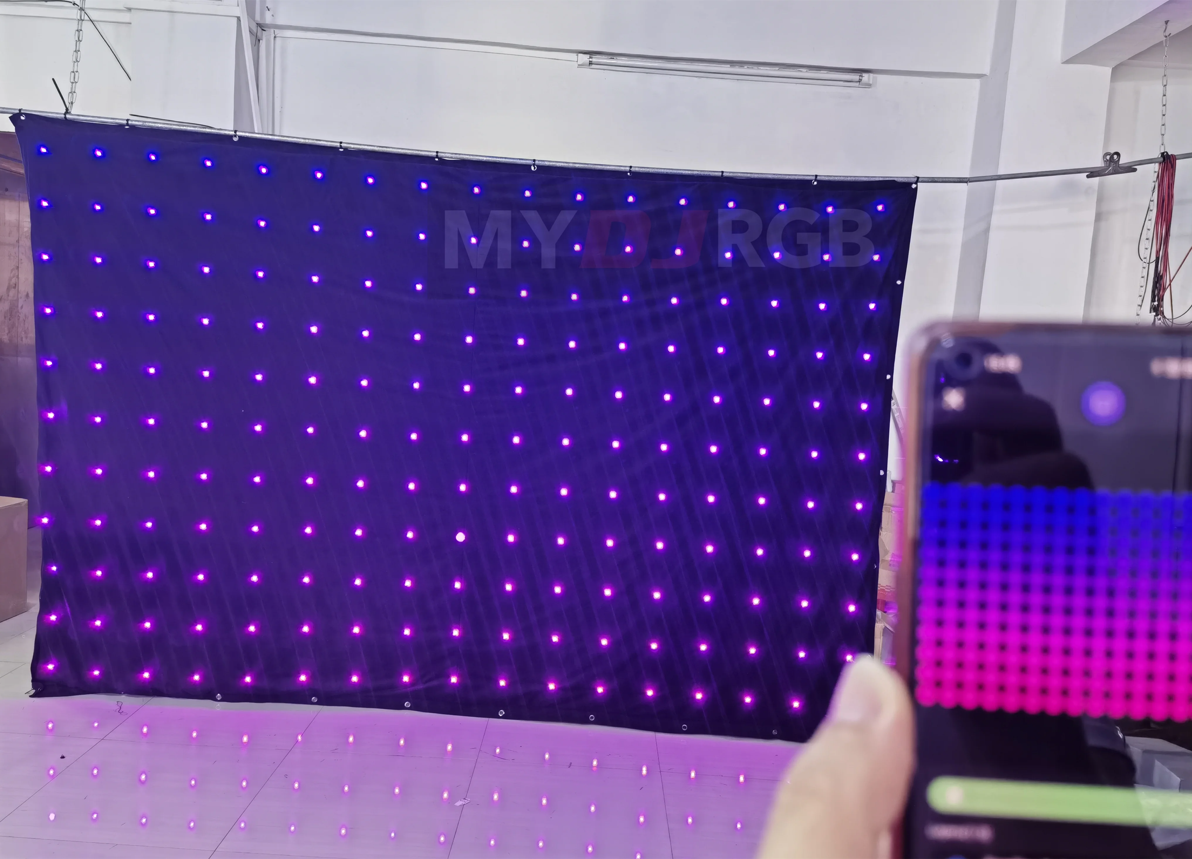 New! 2mX3m P18 Stage LED Video Curtain Screen Lighting Effect Backdrop With Phone Control Box
New! 2mX3m P18 Stage LED Video Curtain Screen Lighting Effect Backdrop With Phone Control Box