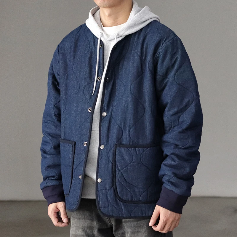 Winter New American Retro Cotton Padded Brown's Beach Jacket Men's Fashion Washed Loose Thickened Casual Multi-pocket Denim Coat
Winter New American Retro Cotton Padded Brown's Beach Jacket Men's Fashion Washed Loose Thickened Casual Multi-pocket Denim Coat